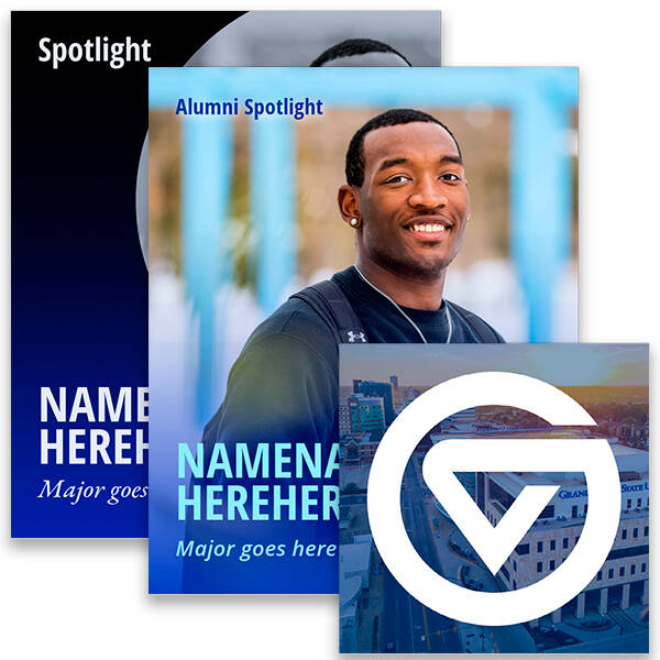 A mockup of some social media posts